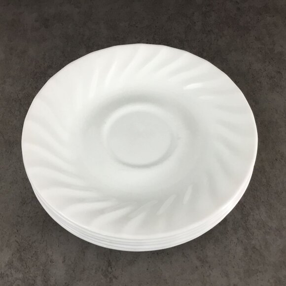 Corelle By Corning Enhancements 6¼" White Swirl Saucers Set Of 6 - Picture 2 of 9